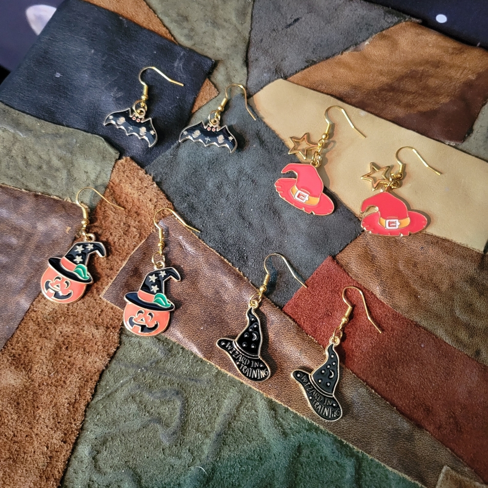 YOU PICK! Halloween Witchy Earrings! Handmade!